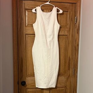 Cefian Chic White Midi Dress